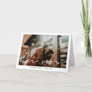 Carte Vows de police de script minimaliste