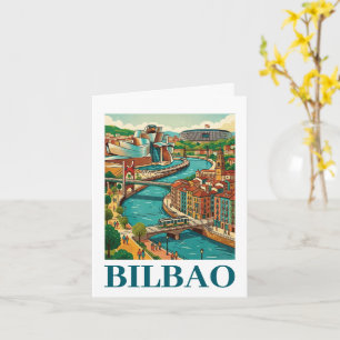 Carte Voyage à Bilbao Espagne - Architecture Colorée