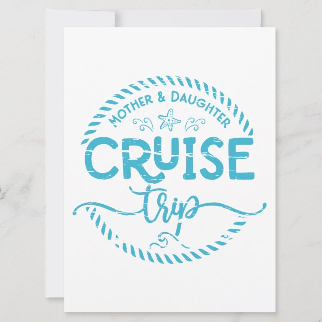 Carte Voyage de croisière mère fille (Devant)