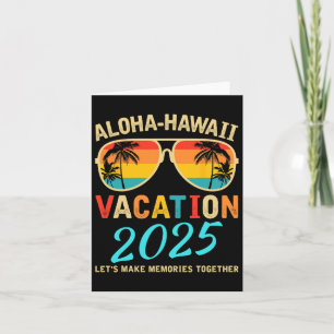 Carte Voyage de famille Aloha Hawaii 2025 Création de so