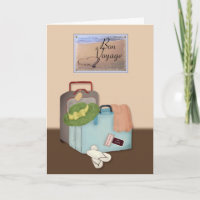 Voyage de fève, valises emballées, thème de plage