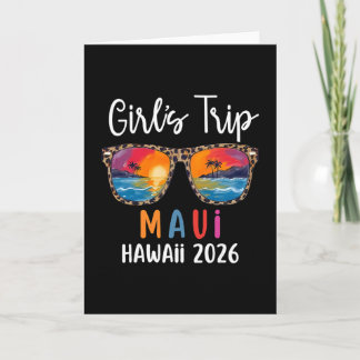 Carte Voyage de filles 2026 Maui Hawaï Weekend d'été fém
