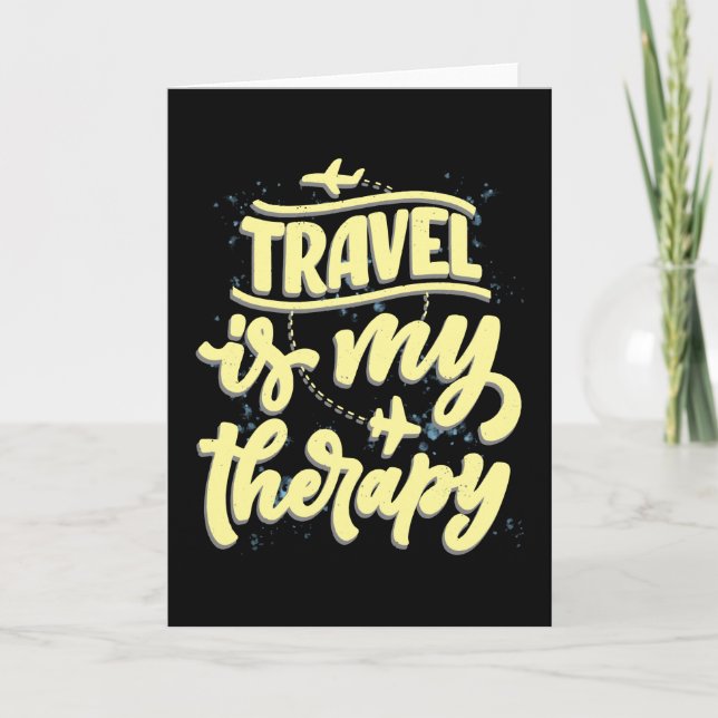 Carte Voyage Est Mon Voyageur De Vacances Thérapeutique (Devant)
