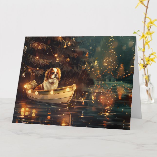 Carte Voyage festif de Noël japonais Chin (Fleur jaune)