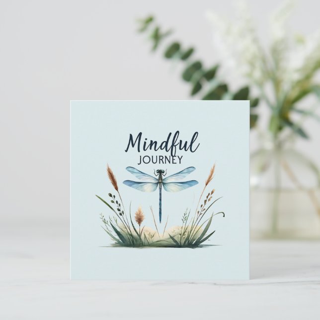 Carte Voyage Minutieux - Nature des libellules (Debout devant)