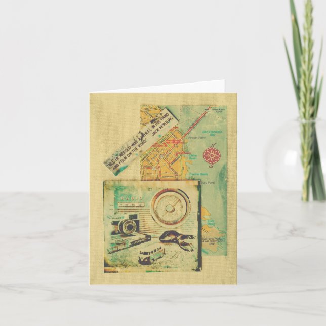 Carte Voyage sur la côte ouest avec Jack Kerouac (Devant)