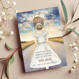 Carte Voyager de Mlle à Mme Bridesmaid Proposition