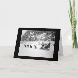 Carte Voyager par traîneau à chiens Canada 1912