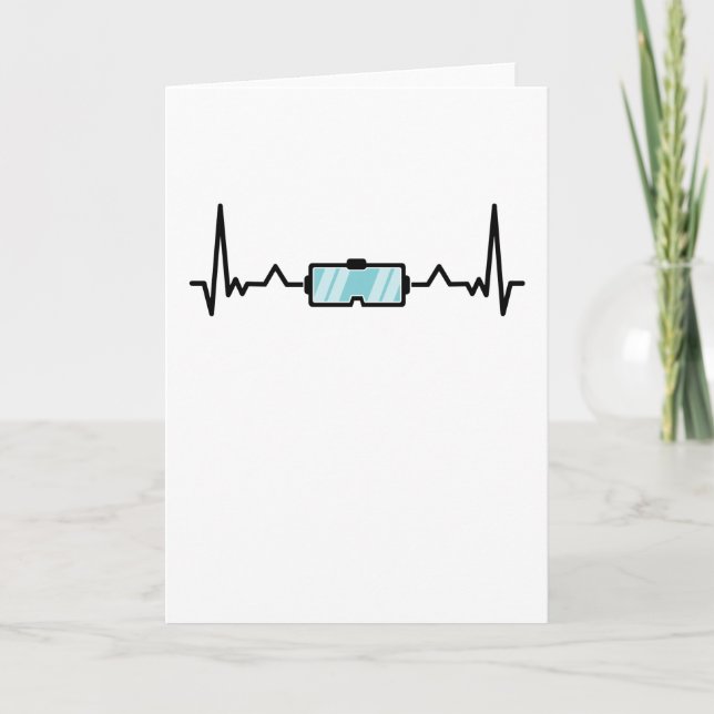 Carte VR Cadeau réalité virtuelle Gamer Heartbeat (Devant)