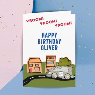 Carte Vroom Vroom Racing Car Road House Joyeux anniversa
