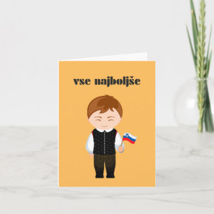 Carte Vse najboljše, heureux anniversaire slovène