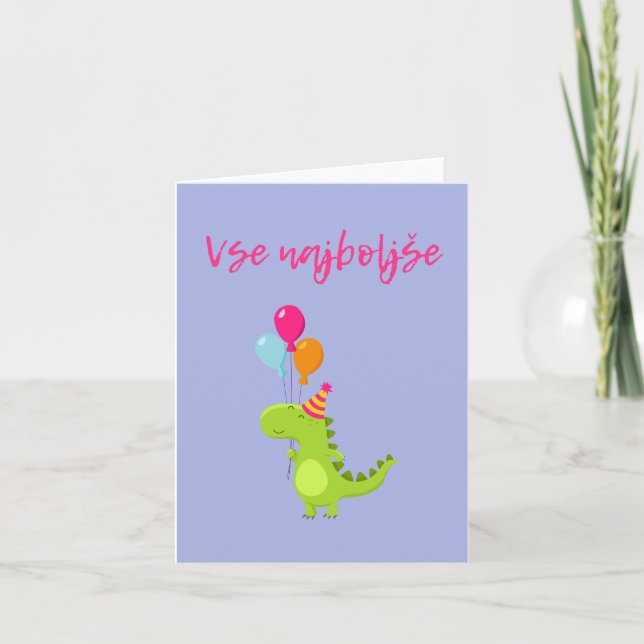 Carte Vse najboljše, heureux anniversaire slovène (Devant)