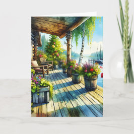 Carte Vue du lac House | Joyeux anniversaire