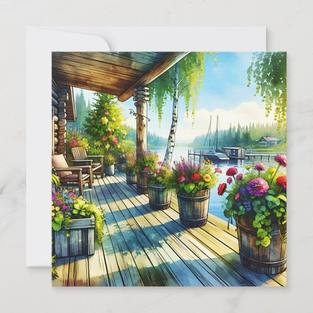 Carte Vue du lac House | Terrasse surplombant la baie (Devant)