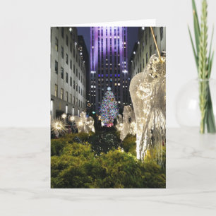 Carte Vue éblouissante Rockefeller Plaza Temps de Noël