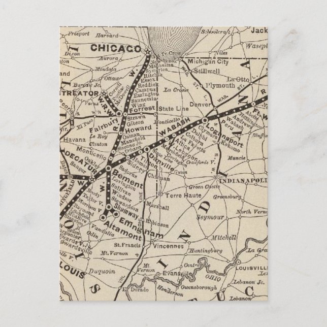 Carte Wabash Railway (Devant)