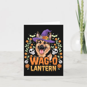 Carte Wag-O-Lantern Épouvantable Chien de Berger Alleman