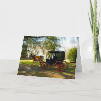 Carte Waiting for Belle Horse and Buggy