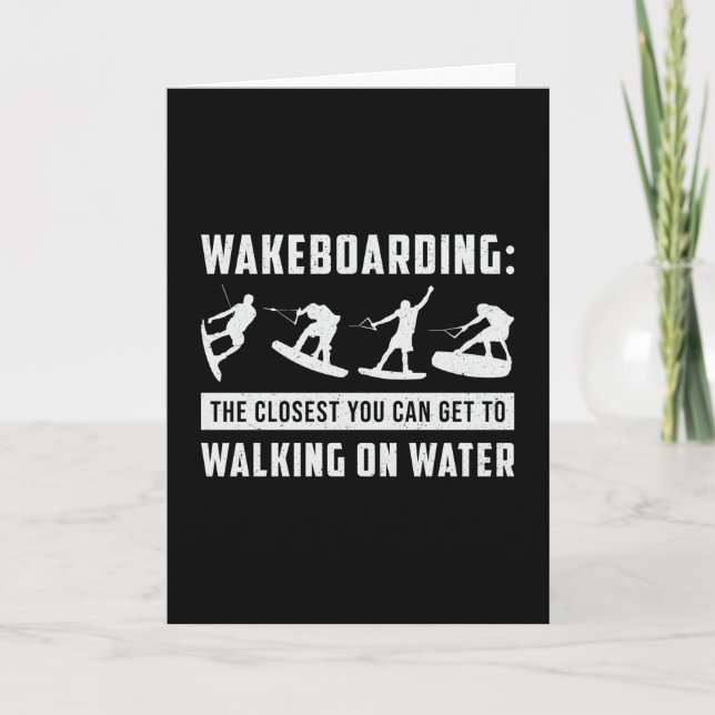 Carte Wakeboard Walking On Water Wake Wakeboarder (Devant)