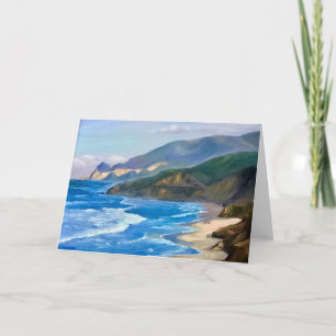 Carte Walking My Dogs at Devil's Slide Greeting Card