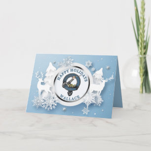 Carte Wallace Clan Badge Happy Holidays