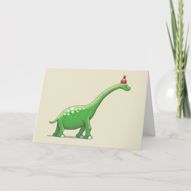 Carte Walter le dinosaure adorable (Devant)