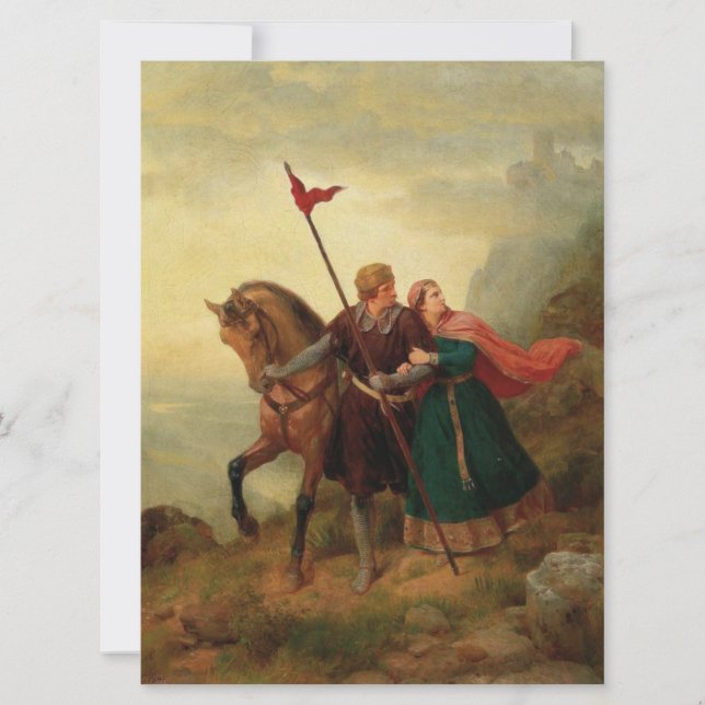 Carte Walther et Hildegund fuient avec leur cheval (Devant)