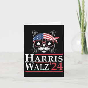 Carte Walz 2024 Funny Cat Election Kamala Harris Tim Wal
