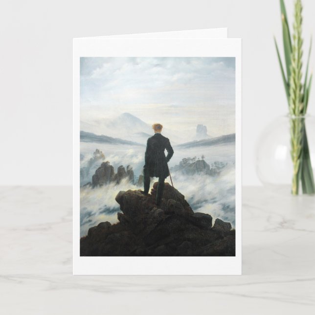 Carte Wanderer au-dessus de la mer de brouillard, Friedr (Devant)