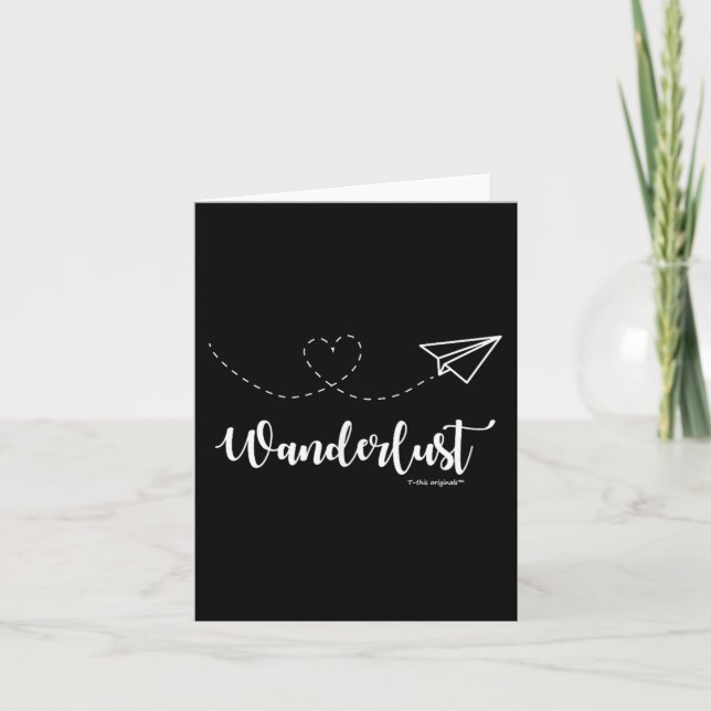 Carte Wanderlust - Travel - Motivational Graphic Tee  (Devant)