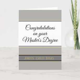 Carte Waouh ! Master's grade Graduation card