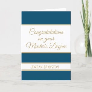 Carte Waouh ! Master's grade Graduation card