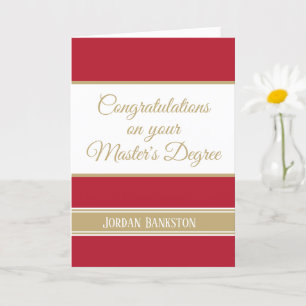 Carte Waouh ! Master's grade Graduation card