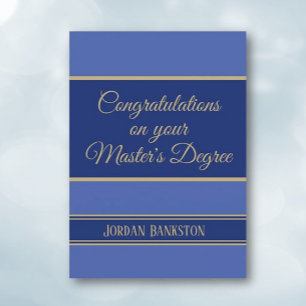 Carte Waouh ! Master's grade Graduation card
