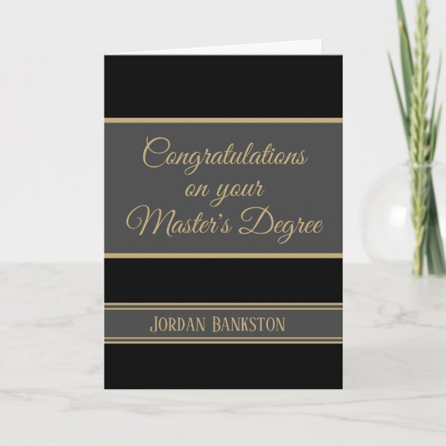 Carte Waouh ! Master's grade Graduation card (Devant)