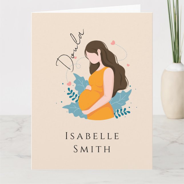 Carte Warm Maternity Care Illustration Identity Design (Devant)