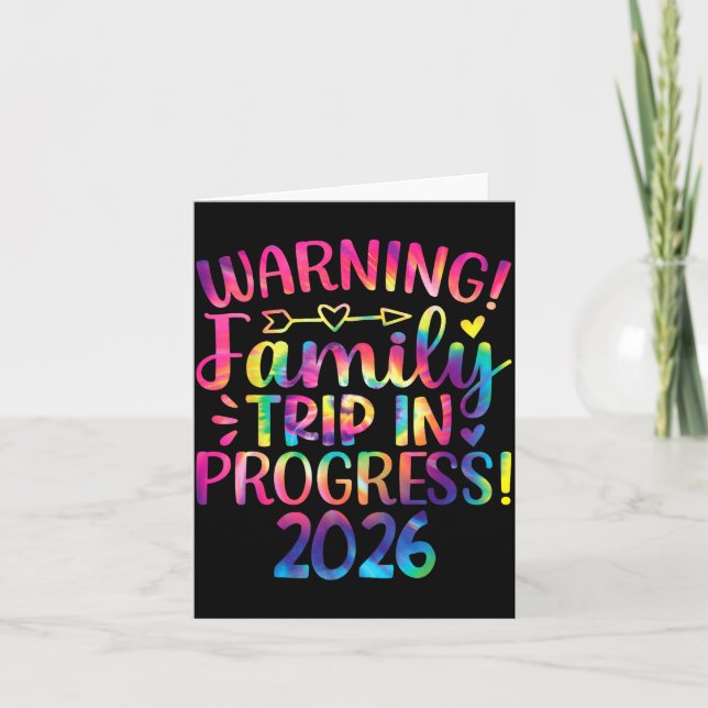 Carte Warning Family Trip In Progress 2026  (Devant)