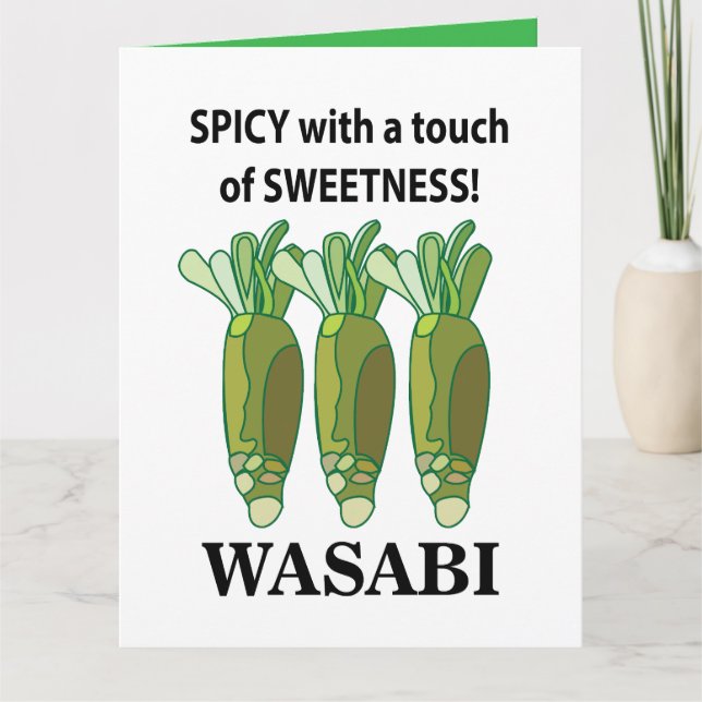 Carte Wasabi Épicé Avec Une Touche De Douceur Wasabi (Devant)