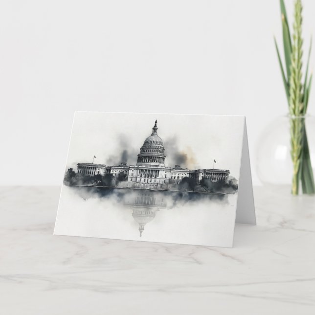 Carte Washington DC Capitol américain noir et blan (Devant)