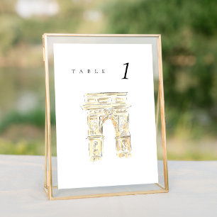 Carte Washington Sq Park New York Mariage Numéro de tabl