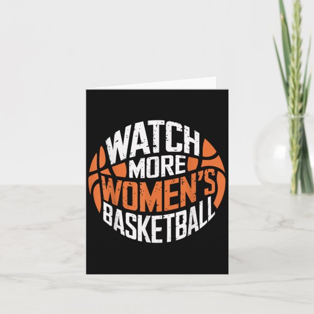 Carte Watch More Women’s Basketball Bold Motivational  (Devant)