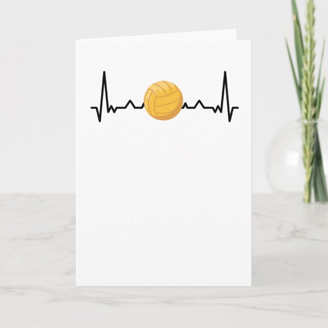 Carte Water Polo Battement de cœur | Cadeau d'amour de W (Devant)