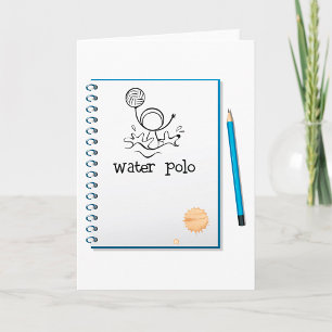 Carte Water Polo Doodle Croquis Eau Levée À La Main Spor
