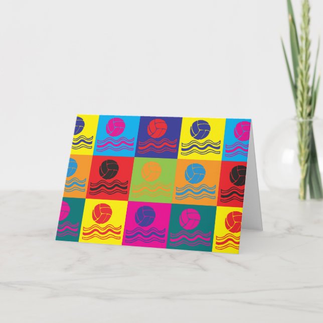 Carte Water Polo Pop Art (Devant)