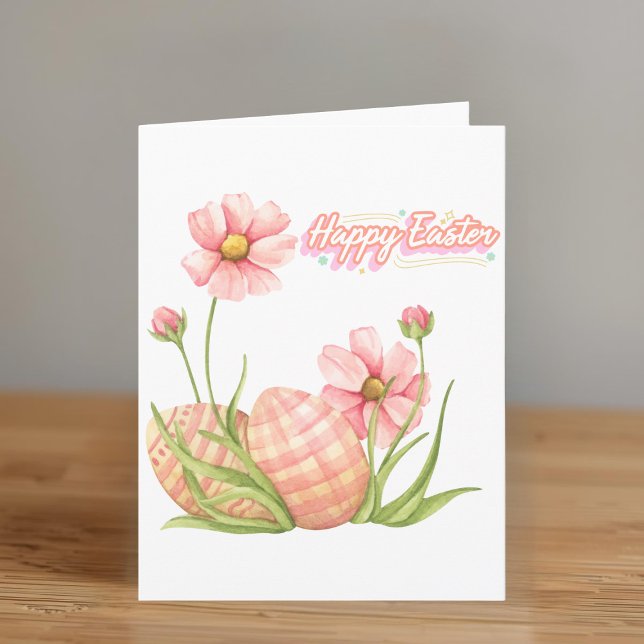 Carte Watercolor Easter Egg Personalized Folded Card (Créateur téléchargé)