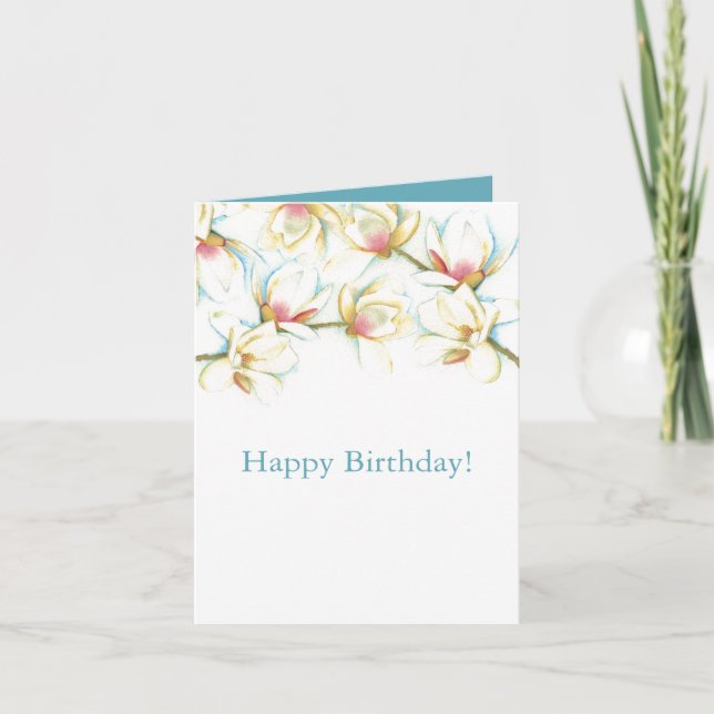 Carte Watercolor Floral Anniversaire (Devant)