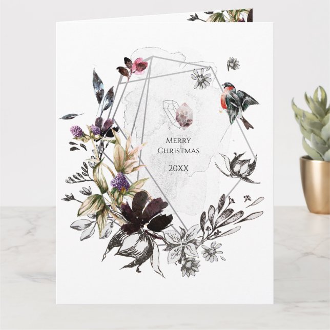 Carte watercolor floral frame (Petite plante)