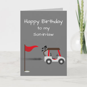 Carte Watercolor Golf Fun Golf Brother Son-in-law