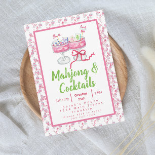Carte Watercolor Mahjong Grand-millentenaire Cocktail Pa