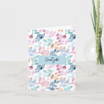 Watercolor Nature Motif Great Affirmation Card